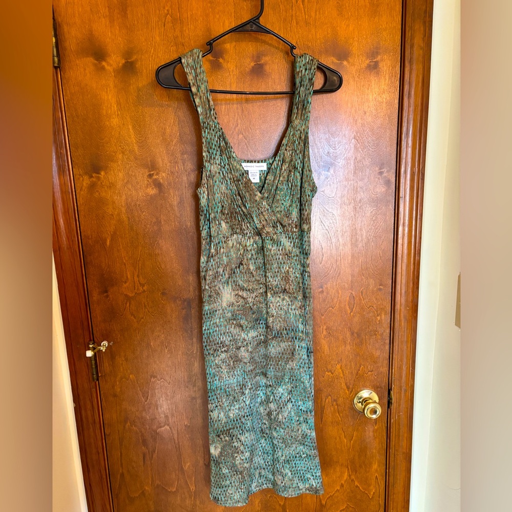 Nomadic Traders Teal and Brown Maxi Dress